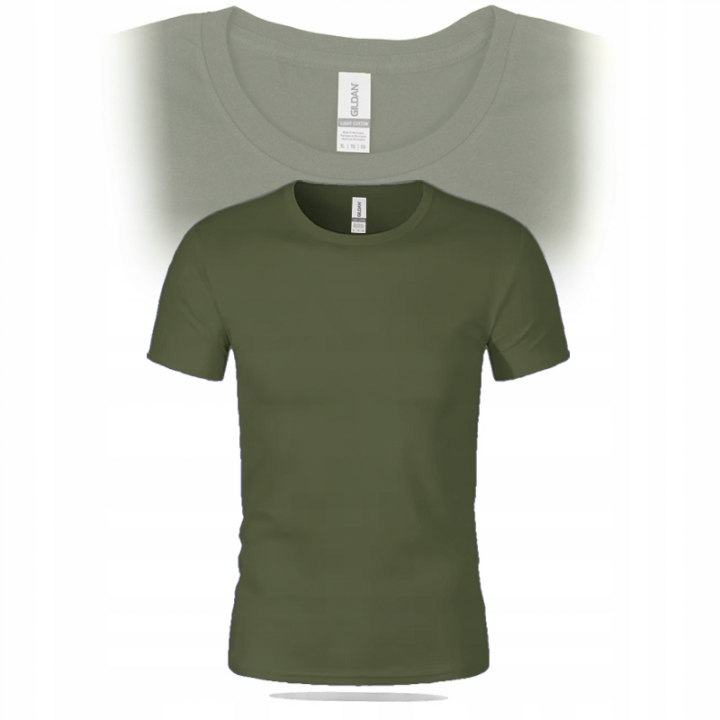 T-SHIRT MĘSKI ZIELONY KOSZULKA MĘSKA KRÓTKI RĘKAWEK GILDAN 100% BAWEŁNA