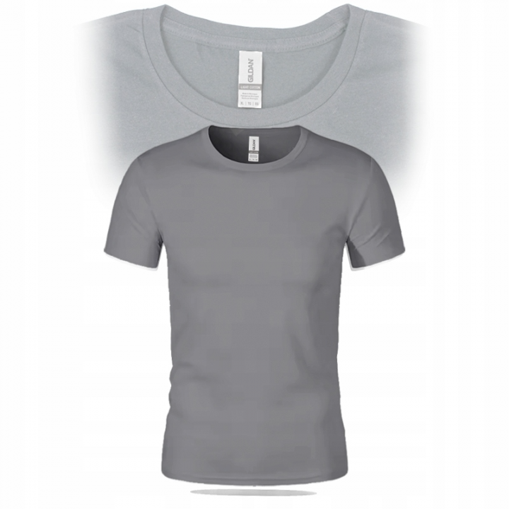 T-SHIRT MĘSKI SZARY KOSZULKA MĘSKA KRÓTKI RĘKAWEK GILDAN 100% BAWEŁNA